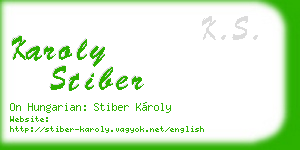 karoly stiber business card